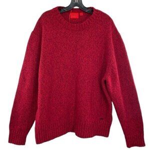Hugo Boss Men’s Red Siove Wool Blend Crewneck Sweater XXL
